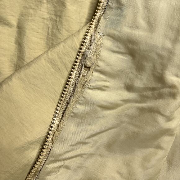 Vintage 90s King Louie Windbreaker Jacket Zip Up Tan Center Stripe Retro Utility - Picture 7 of 9